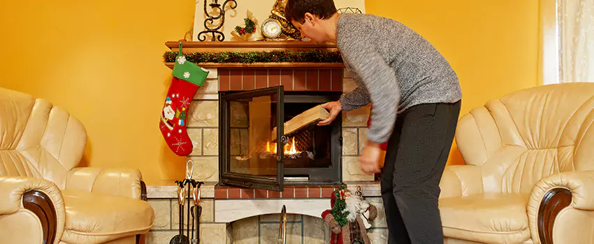 Rusted Metal Fireplace Restoration in Canyon Lake, Texas